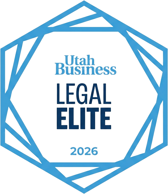 Utah Business Legal Elite 2026 honoree badge